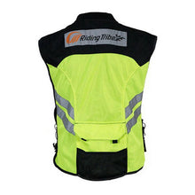 Load image into Gallery viewer, RIDING TRIBE JK-22 Motorcycle Safety Vest - Green + Black