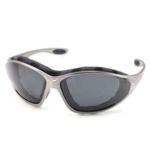 Load image into Gallery viewer, Panlees Anti-Wind Polarized Motorcycle Sunglasses Goggles w/ Replaceable Temple - Gun Grey