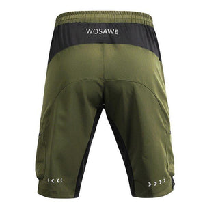 Wosawe Summer Waterproof Cycling Sports Shorts - Army Green