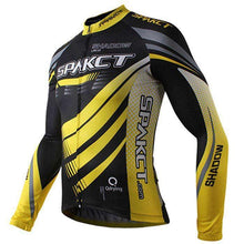 Load image into Gallery viewer, Spakct Printed Cycling Short Jersey Top Shirt - Black + Yellow