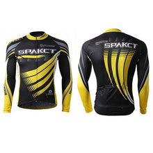 Load image into Gallery viewer, Spakct Printed Cycling Short Jersey Top Shirt - Black + Yellow