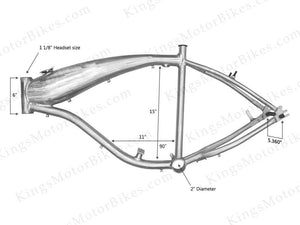 KMB GT Aluminum Bike Frame for 48cc / 66cc 2-Stroke & 4-Stroke Engines